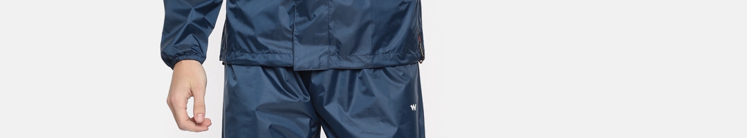 Buy Wildcraft Men Solid Navy Blue Rain Cheater Suit - Rain Suit for Men ...