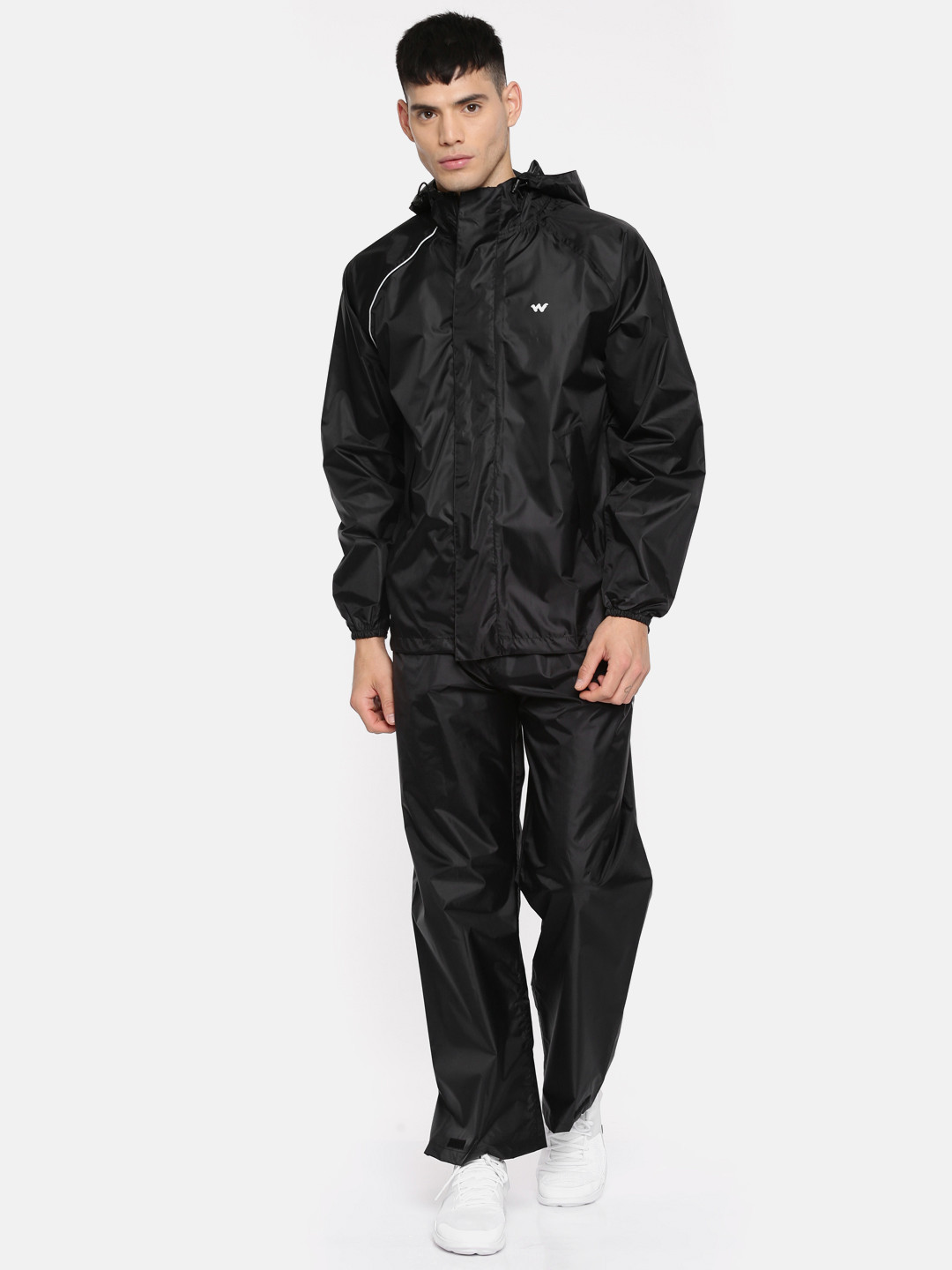 Buy Wildcraft Men Black Solid Rain Cheater Suit Rain Suit for Men