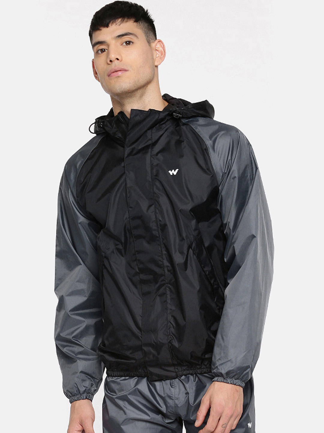 Buy Wildcraft Grey And Black Rain Jacket 2 Tone - Rain Jacket for Men 