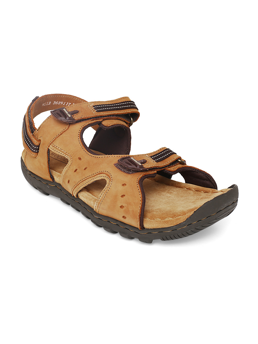 Buy Woodland Men Tan Brown Leather Comfort Sandals - Sandals for Men 6525398 | Myntra