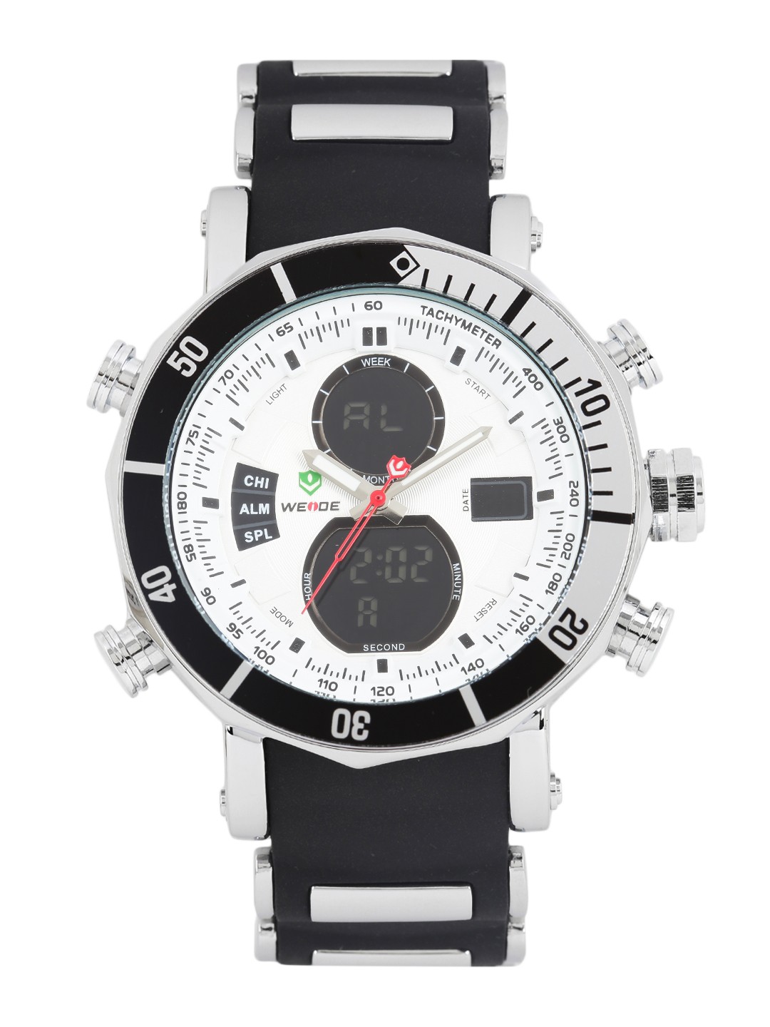 Buy WEIDE Men White & Black Analogue And Digital Watch WH5203 8C ...