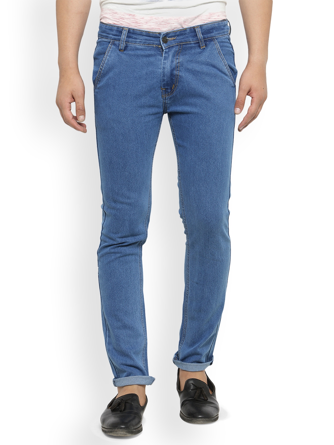 Buy Ben Martin Men Blue Slim Fit Mid Rise Clean Look Jeans - Jeans for ...