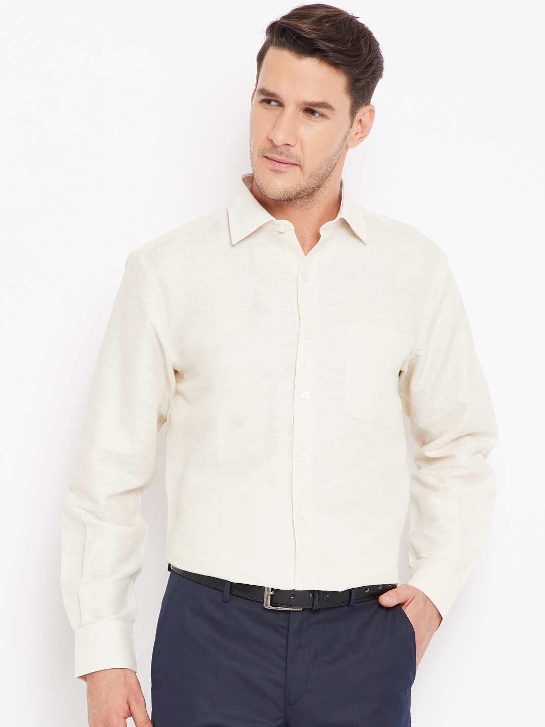 cream formal shirt mens