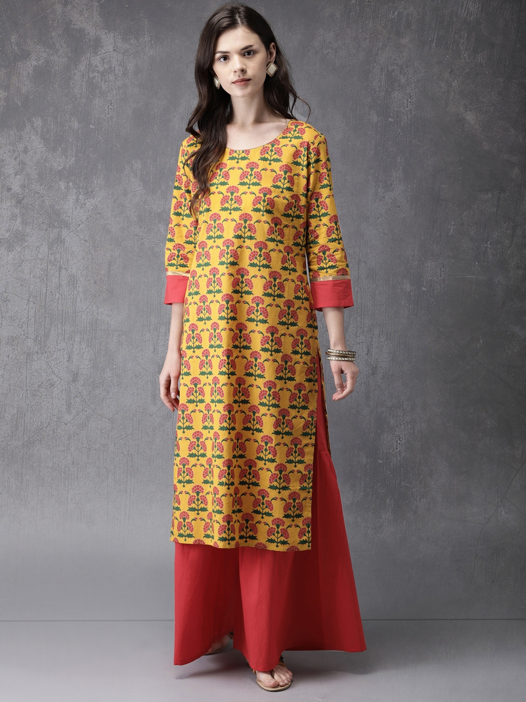 myntra anouk kurta set