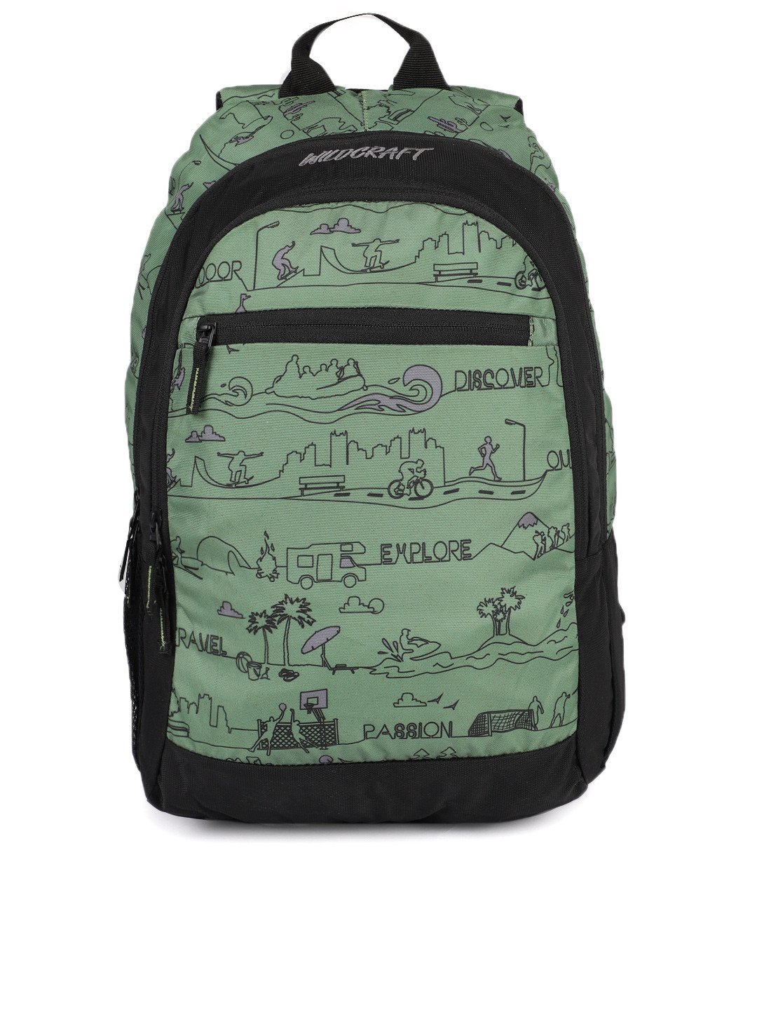 Buy Wildcraft Unisex Green & Black BP4 Graphic Backpack Backpacks for
