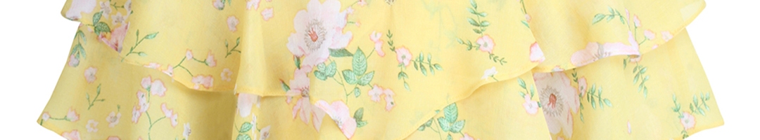 Buy CUTECUMBER Girls Yellow Printed Top - Tops for Girls 6535742 | Myntra