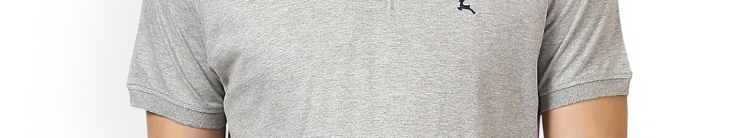 Buy Parx Men Grey Solid Polo Collar T Shirt - Tshirts for Men 6535985 ...