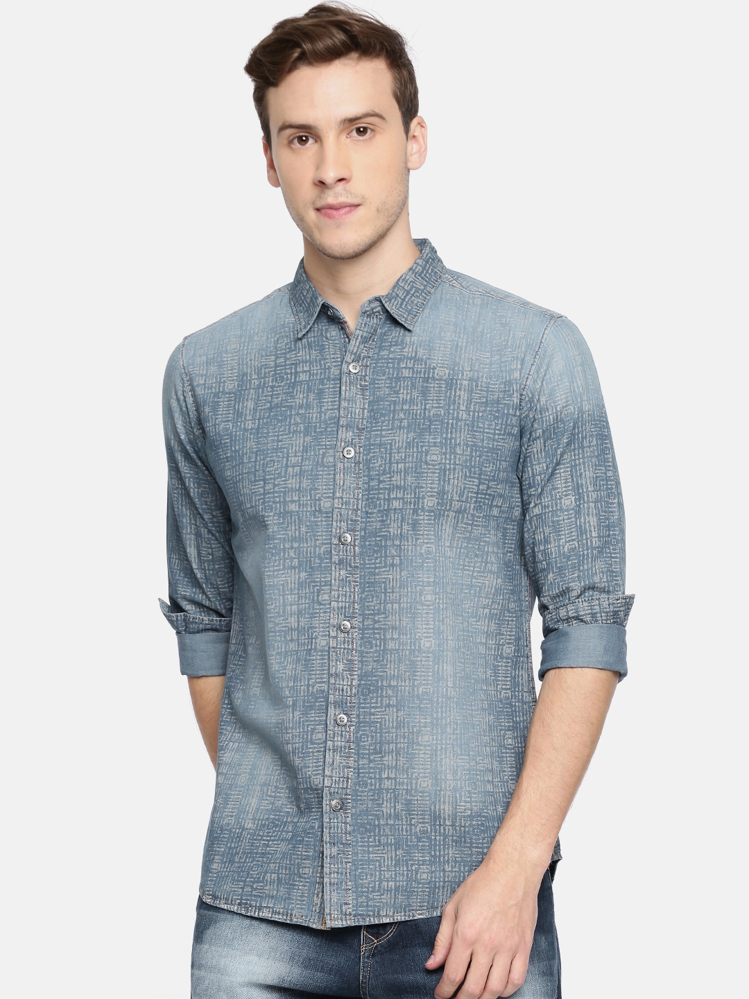 denim shirts myntra