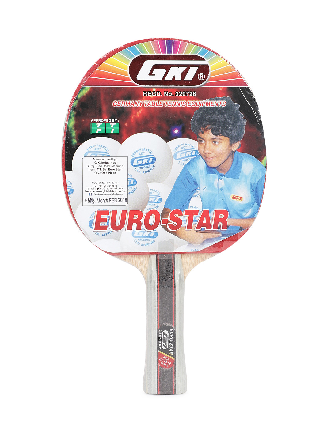 Buy GKI Euro Star Table Tennis Bat Table Tennis Bats for Unisex
