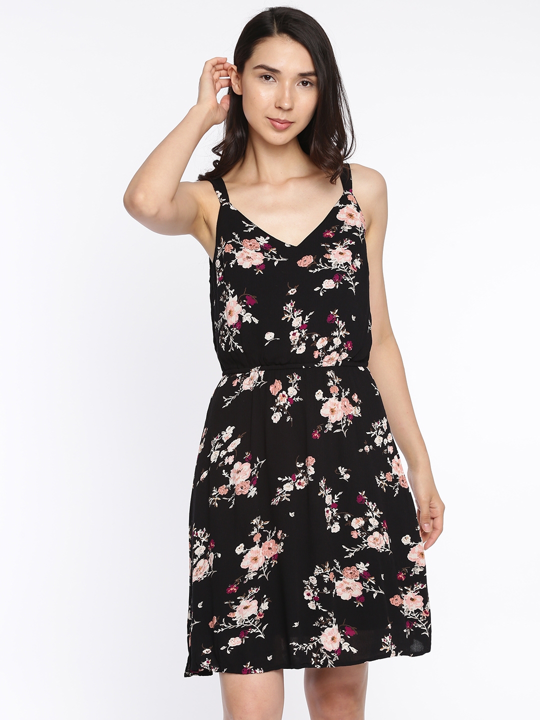 Buy ONLY Women Black Printed A Line Dress - Dresses for Women 6541323 ...