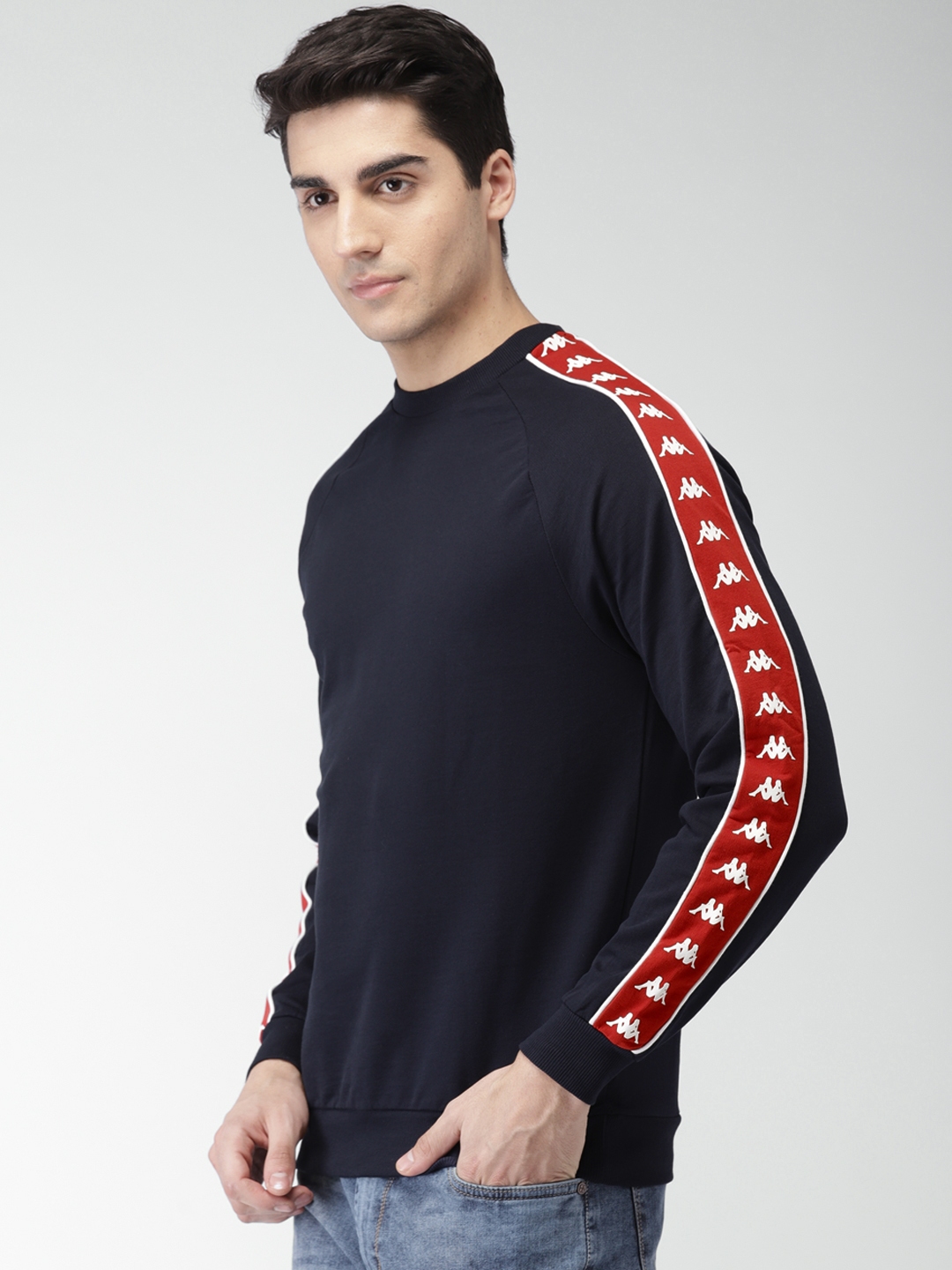 Buy Kappa Men Navy Solid Sweatshirt - Sweatshirts for Men 6541526 | Myntra