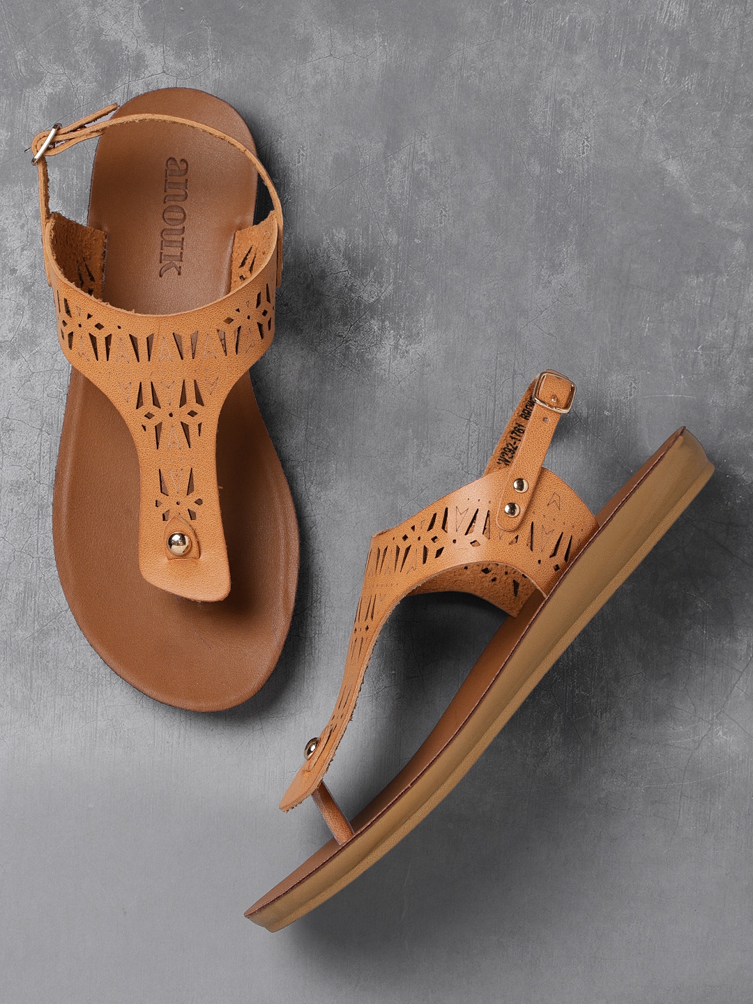 anouk open toe flats