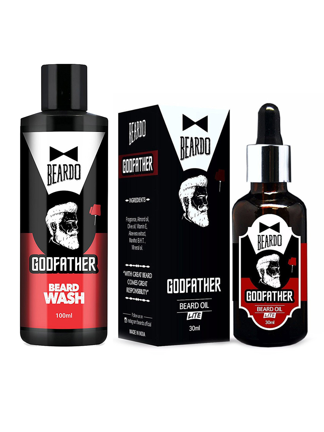 Buy Beardo Men Pack Of 2 Beard Oil & Beard Wash Beard Serum And Oil