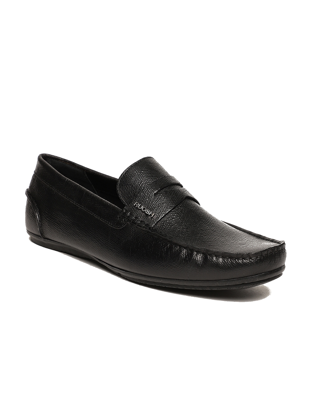 Buy Ruosh Men Black Leather Loafers - Casual Shoes for Men 6546289 | Myntra
