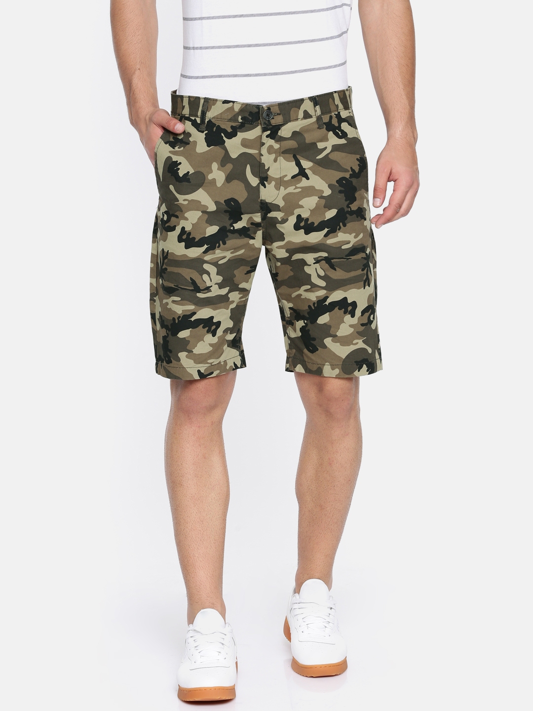camouflage chino shorts