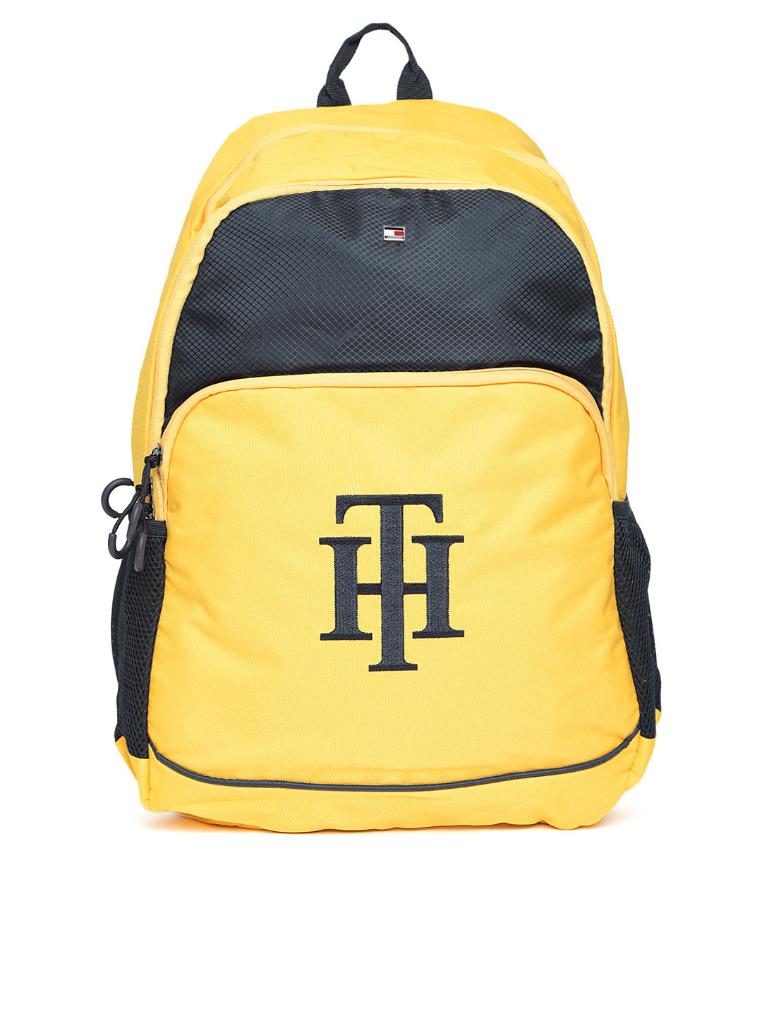 Buy Tommy Hilfiger Unisex Yellow & Navy Colourblocked Backpack