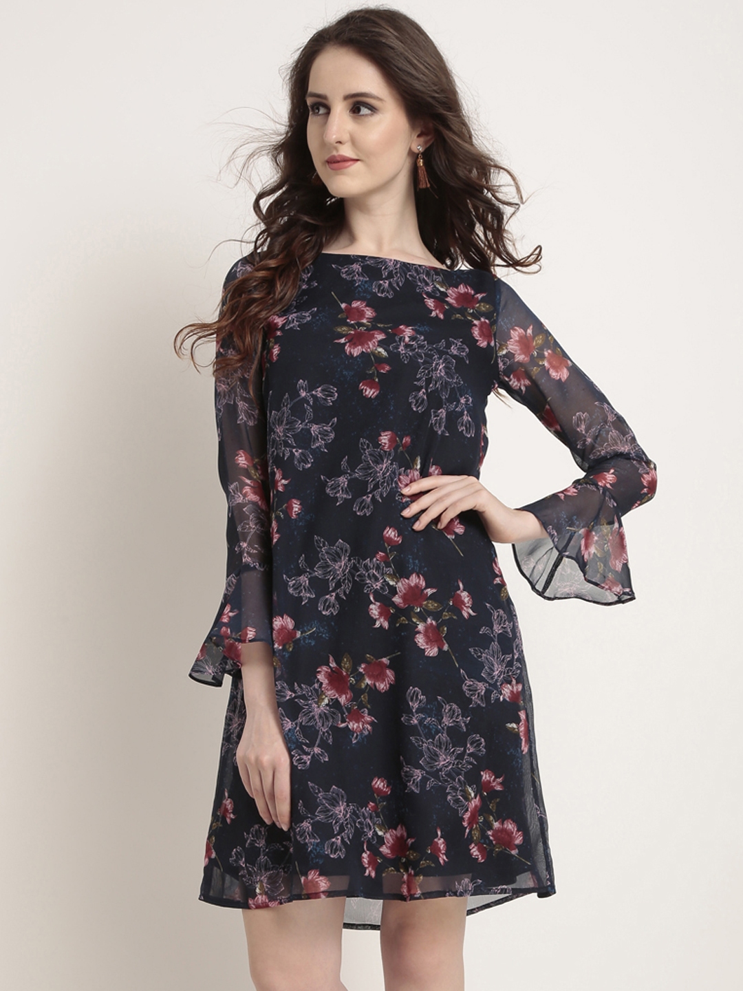 navy blue frock for women
