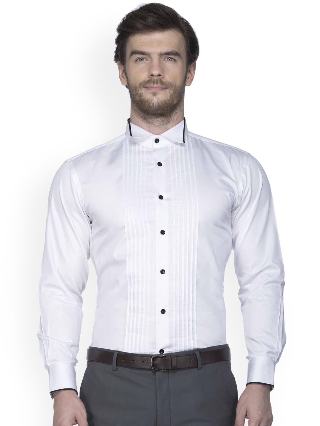 Buy Givo Men White Slim Fit Solid Party Shirt - Shirts for Men 6553415 ...