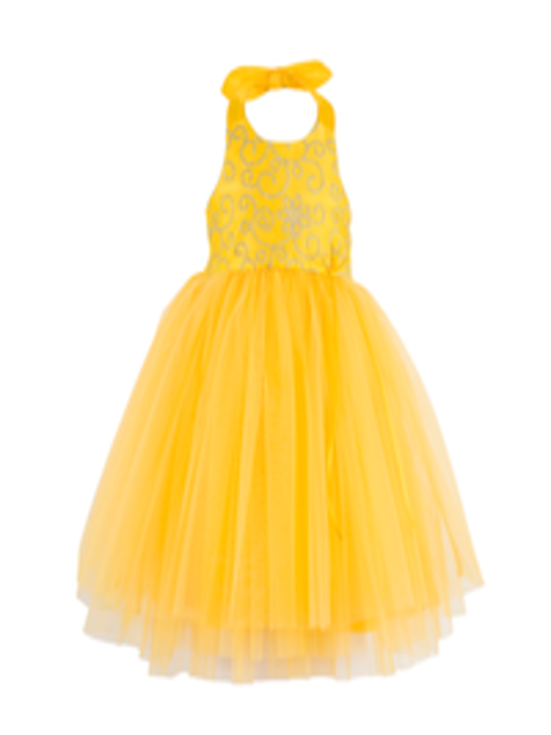 Buy Toy Balloon Kids Girls Yellow Embellished Fit And Flare Dress ...