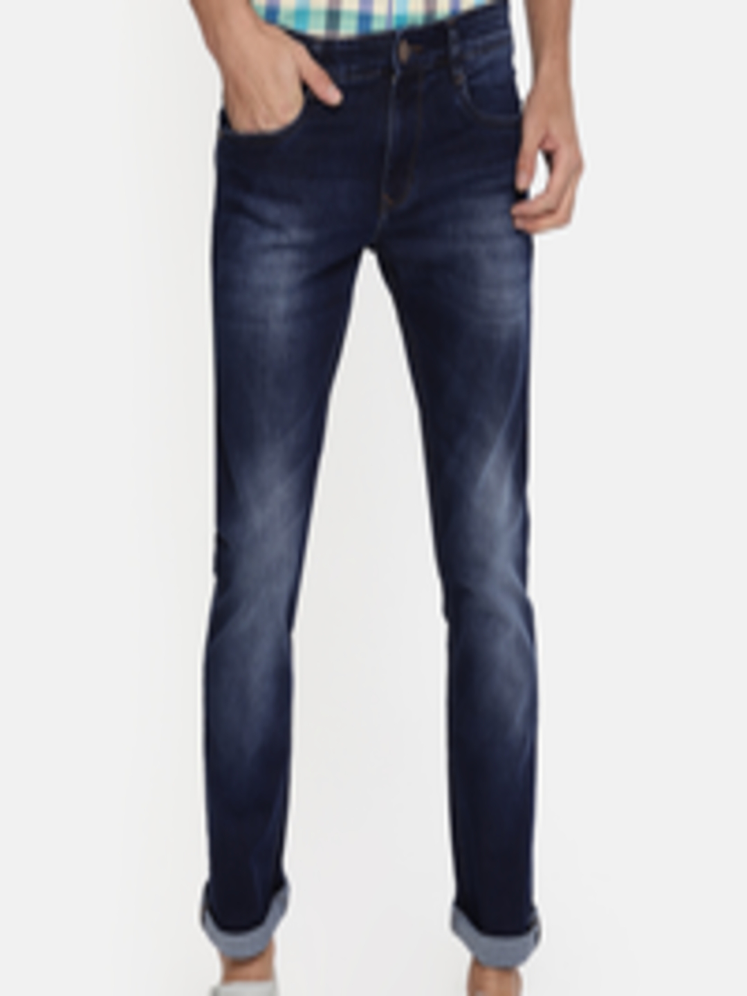 Buy Parx Men Blue Slim Fit Mid Rise Clean Look Stretchable Jeans ...