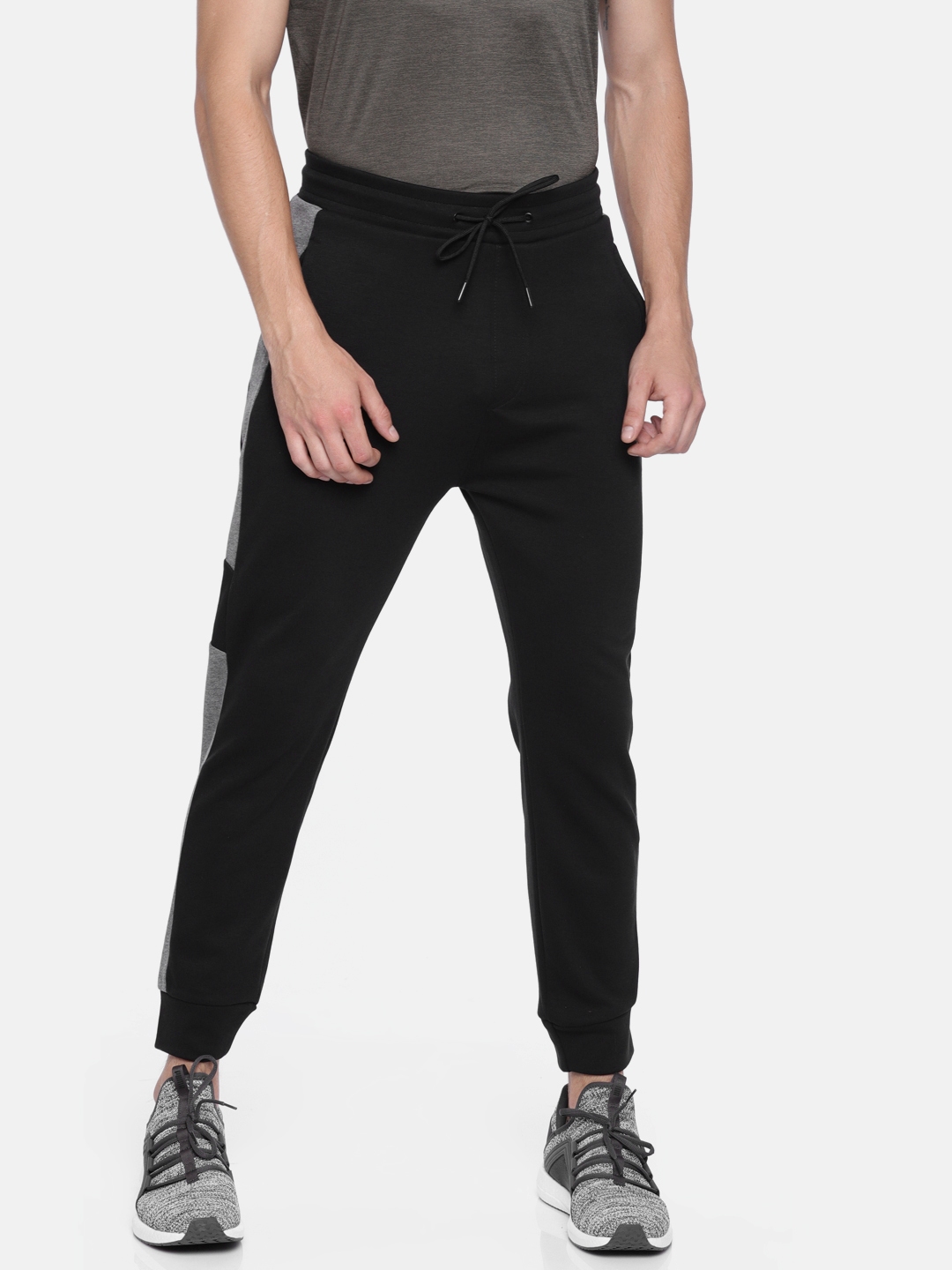 Buy Proline Active Black Solid Comfort Slim Fit Joggers - Track Pants ...