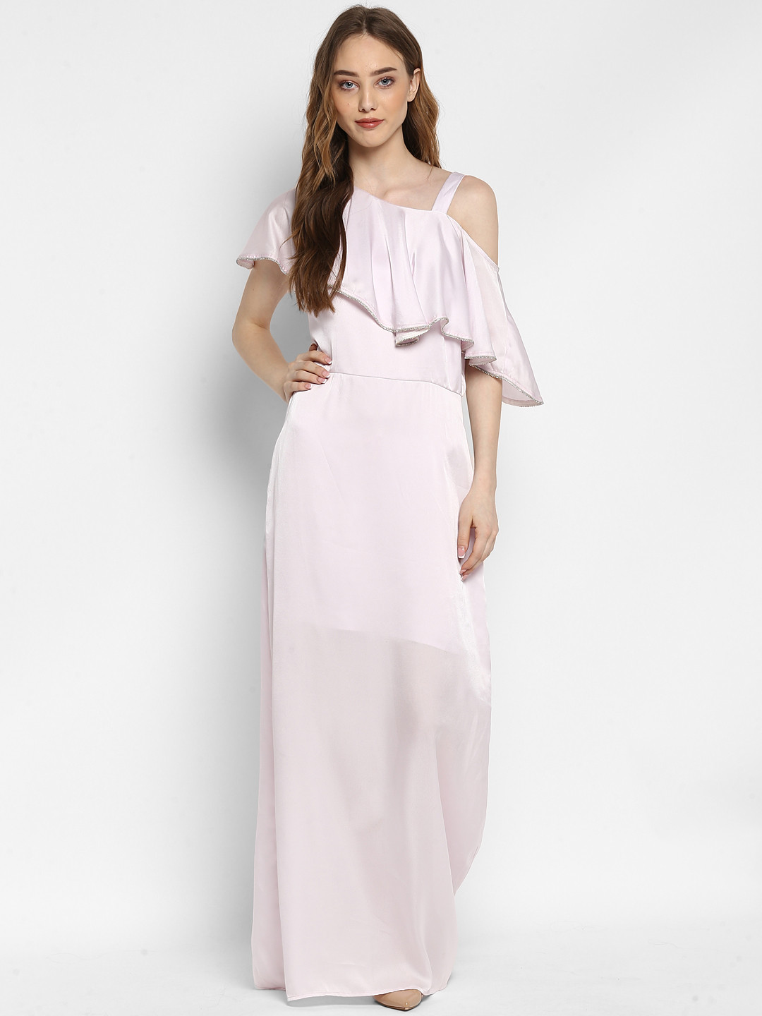 Buy Kazo Women Pink Solid Maxi Dress Dresses for Women 6593294 Myntra