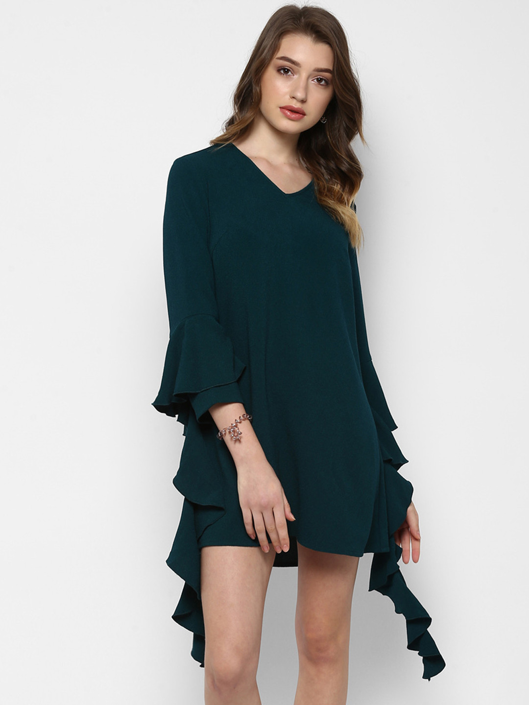 Buy Kazo Women Green Solid Sheath Dress Dresses for Women 6593770