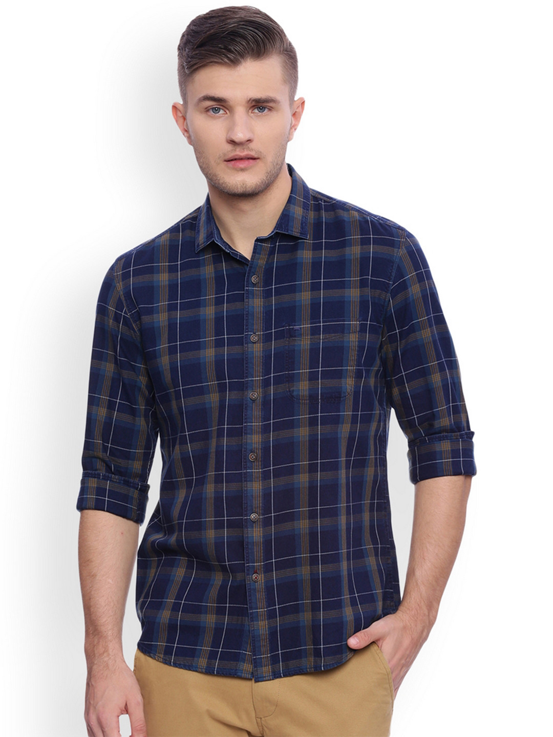 basics checked shirts