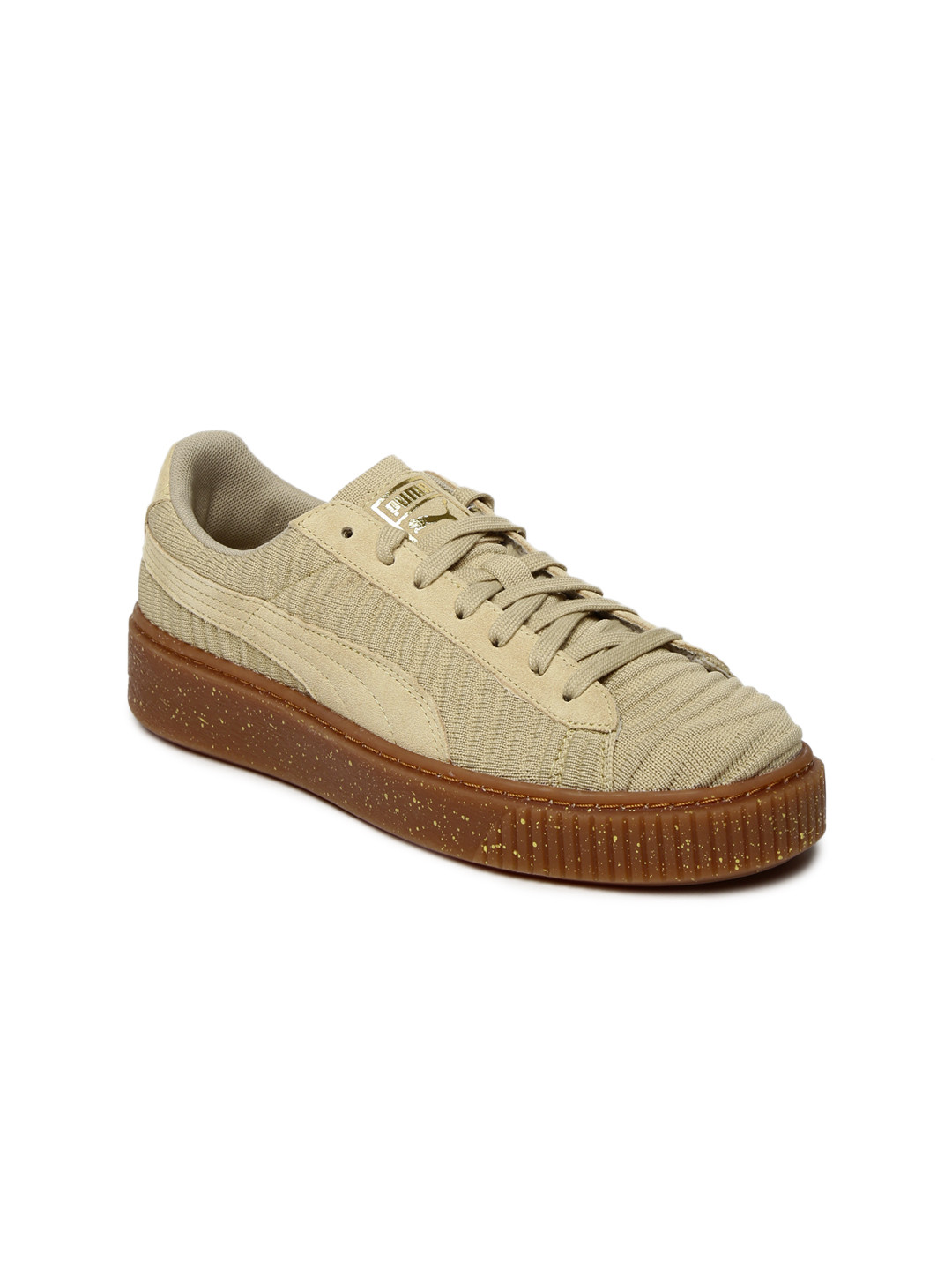 Buy Puma Women Beige Basket Platform OW Sneakers Casual Shoes for Women 6607364 Myntra