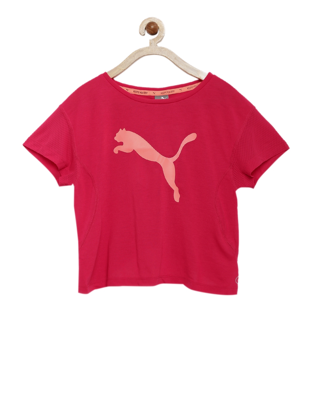 Buy Puma Girls Pink Printed Softsport Round Neck T Shirt - Tshirts for ...