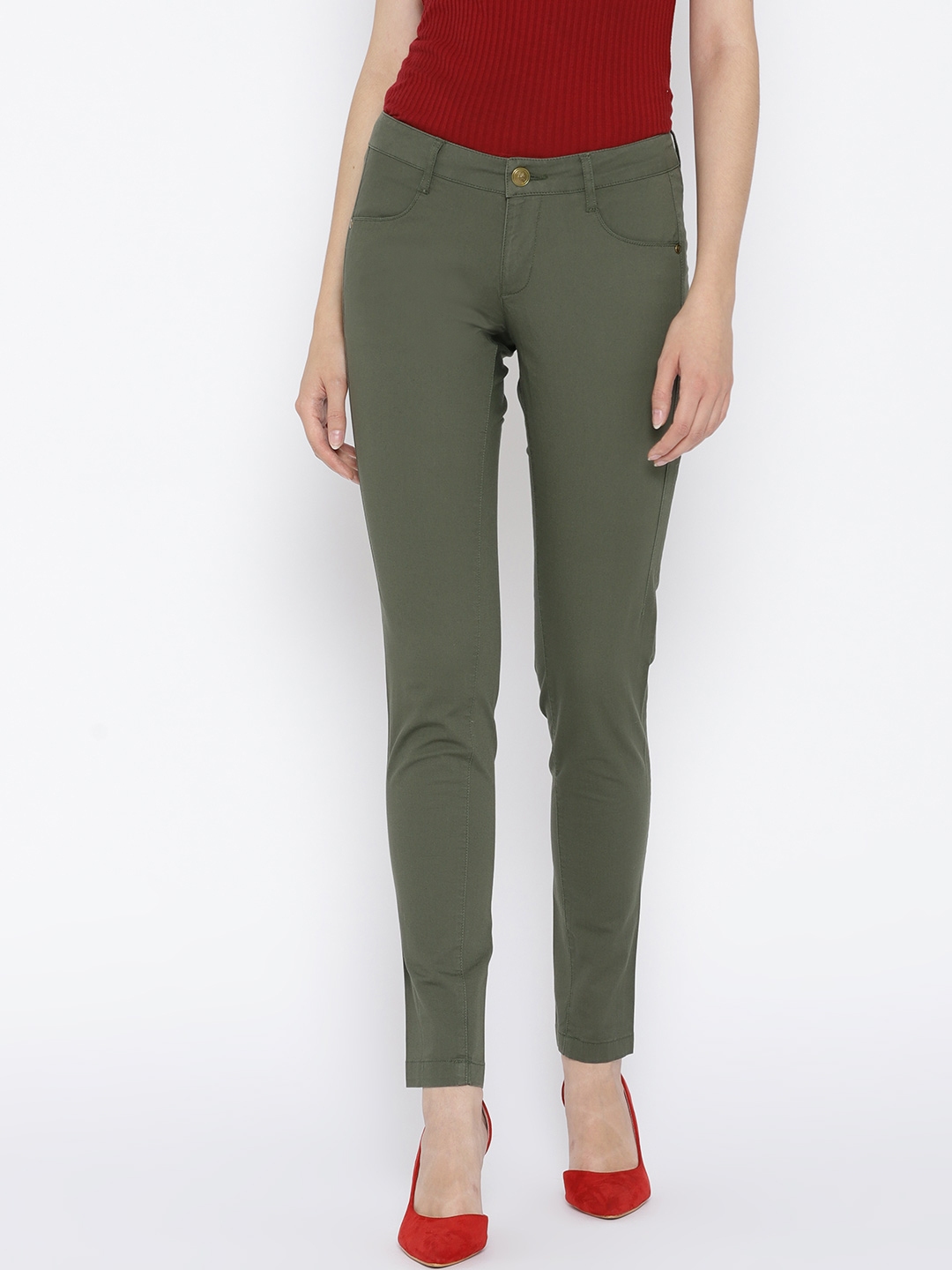 olive trousers women