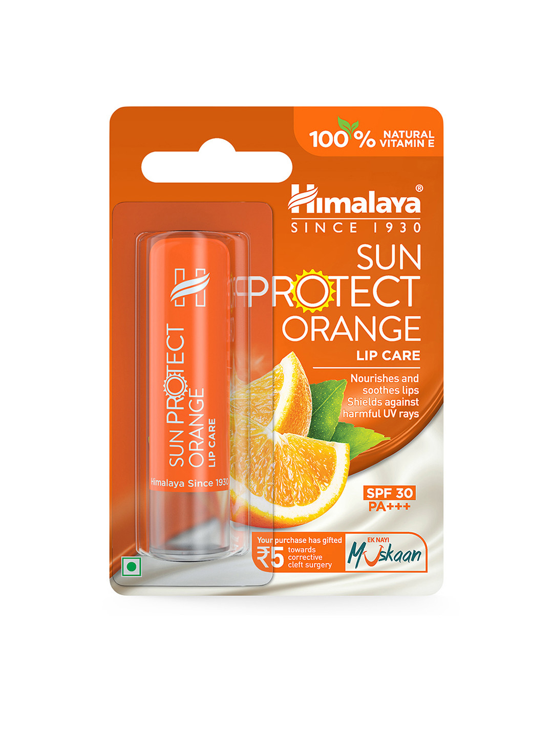 Buy Himalaya SPF 30 Sun Protect Orange Lip Care 4.5 G Lip Balm for