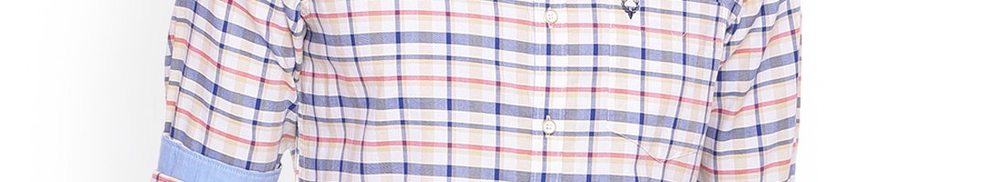 Buy Allen Solly Men Multicoloured Slim Fit Checked Casual Shirt ...
