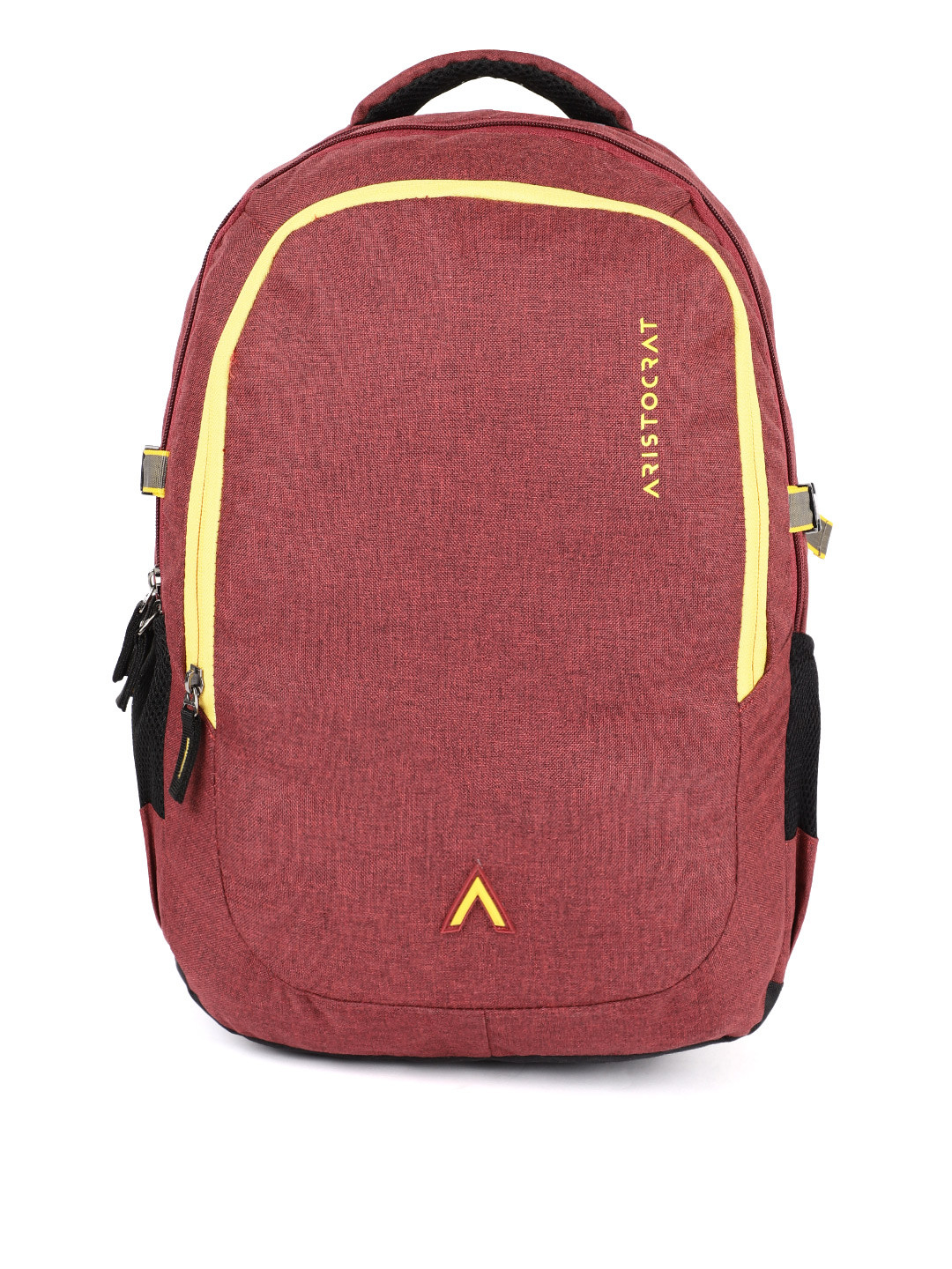 Buy Aristocrat Unisex Maroon Grid Laptop Backpack Backpacks for