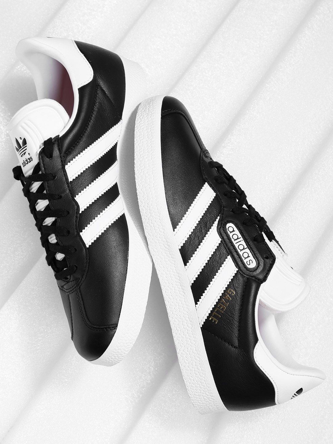 Buy ADIDAS Originals Men Black GAZELLE Super Essential Sneakers ...