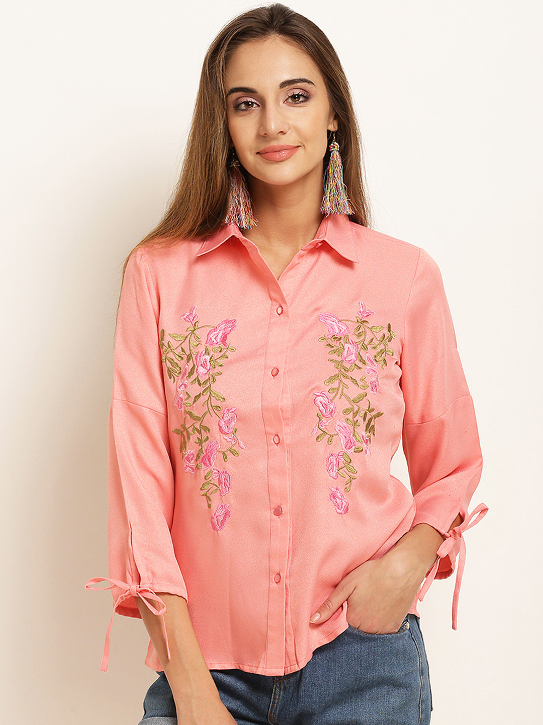 Buy RARE Women Pink Printed Shirt Shirts for Women 6671146 Myntra