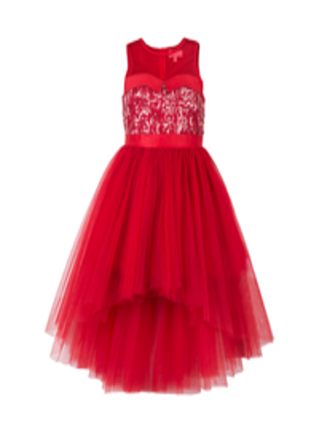 Buy Toy Balloon Kids Girls Red Embellished Fit And Flare Dress ...