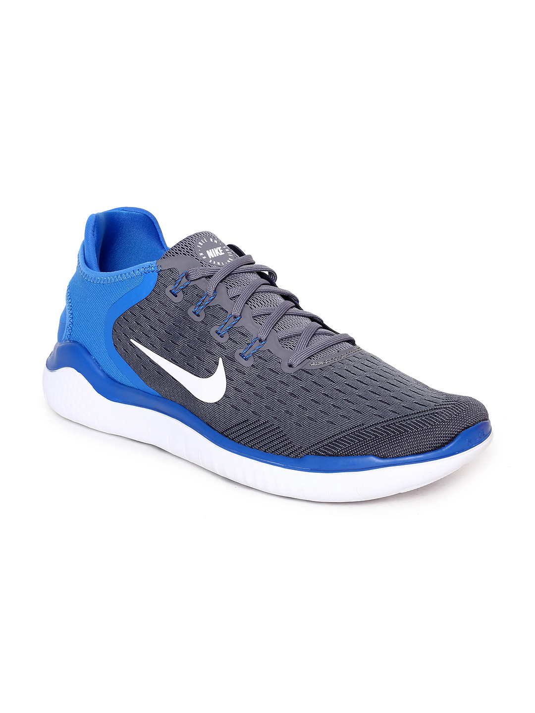 Buy Nike Men Grey & Blue Colourblocked Free Run 2018 Buy Nike Men Grey & Blue Colourblocked Free Run 2018