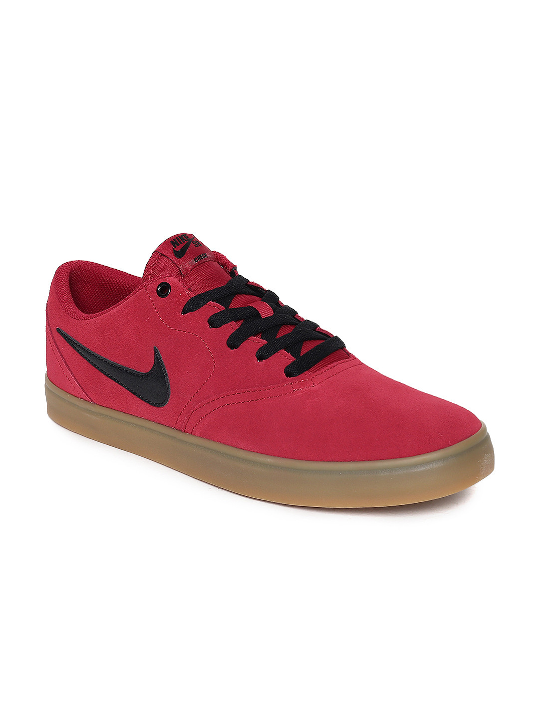 Buy Nike Men Red CHECK SOLAR Leather Skateboarding Shoes Sports Shoes