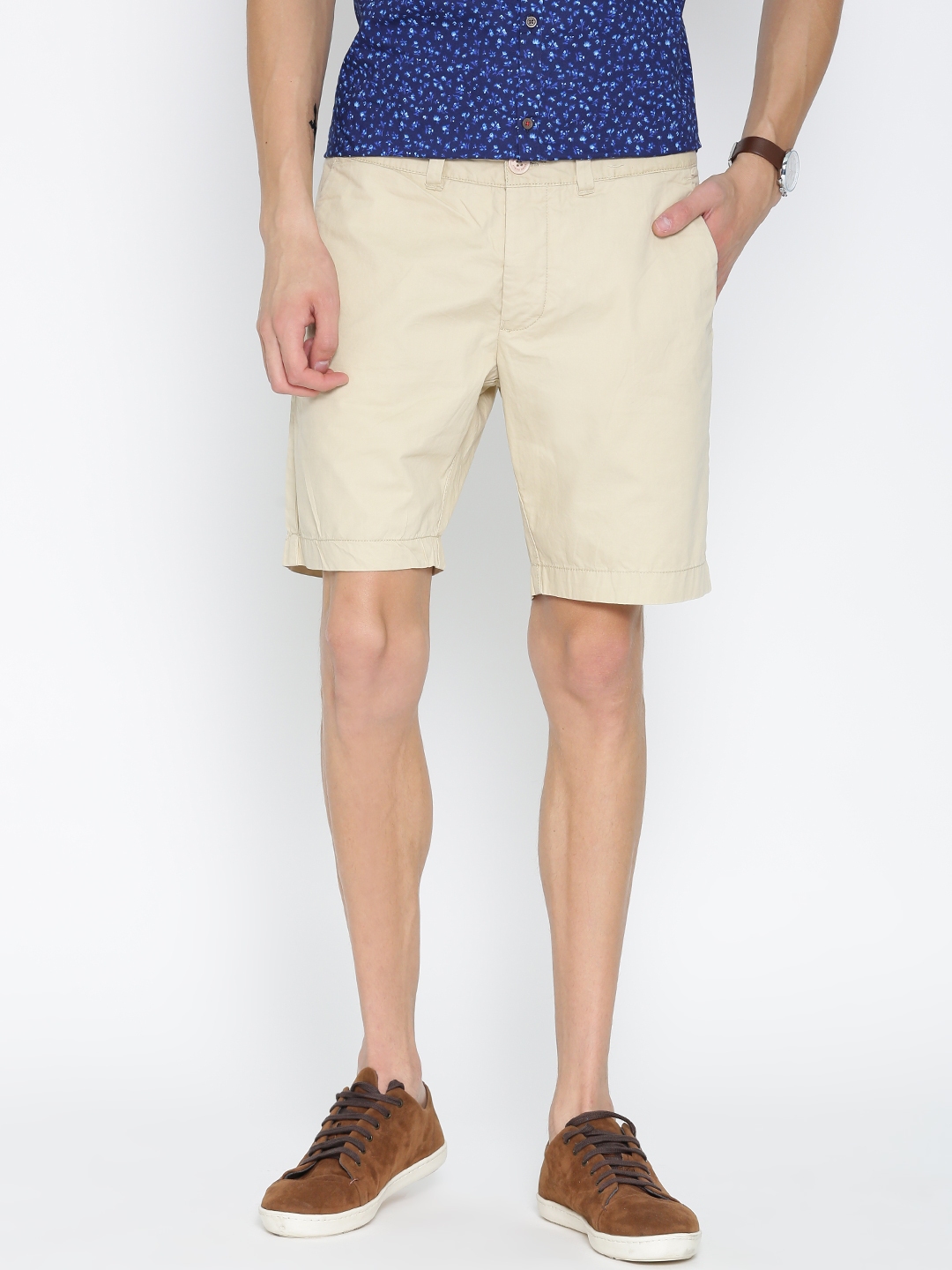 Buy Being Human Clothing Men Beige Shorts - Shorts for Men 668605 | Myntra