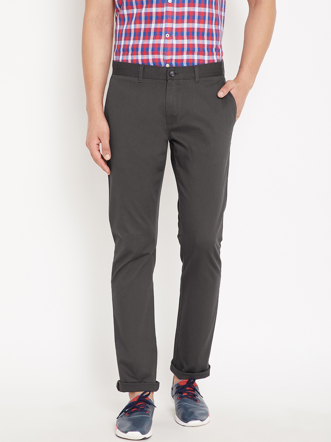 Buy Blackberrys Men Brown Sharp Regular Fit Solid Casual Regular ...