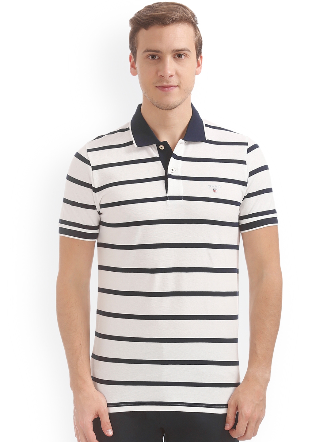 gant blue and white striped shirt