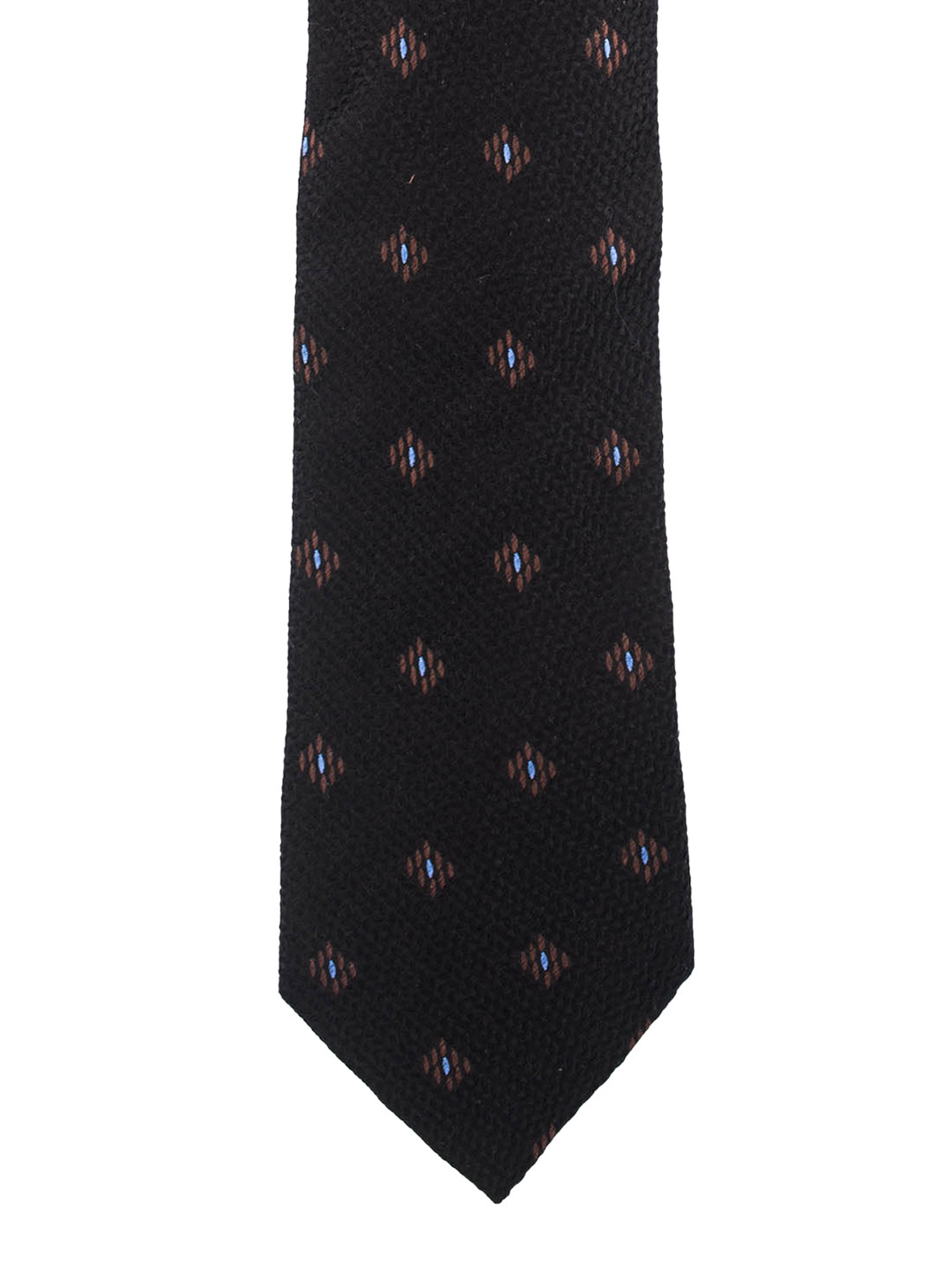 Buy The Tie Hub Black Woven Design Broad Tie Ties for Men 6686455