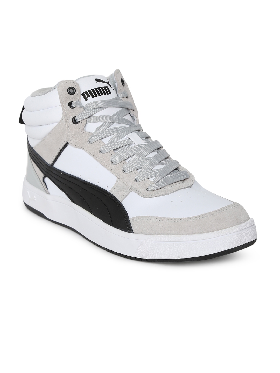 Buy Puma Men White Suede Mid Top Rebound Street V2 Sneakers - Casual ...