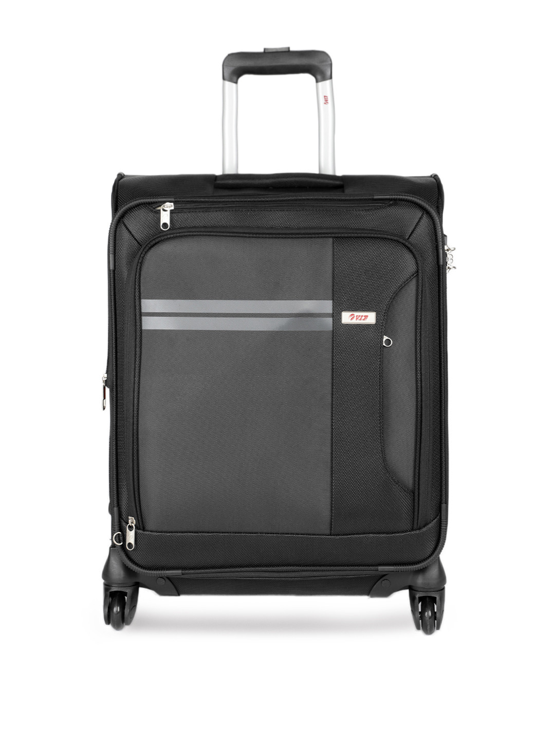 Buy VIP Unisex Black PLAZMA 4W EXP STROLLY 55 Cabin Trolley Suitcase