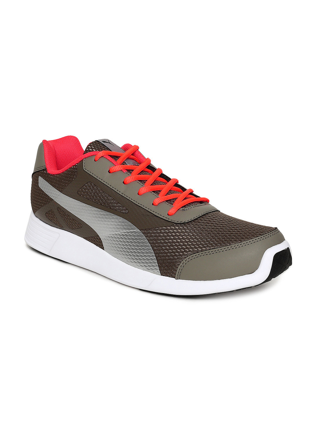 puma men grey running shoes
