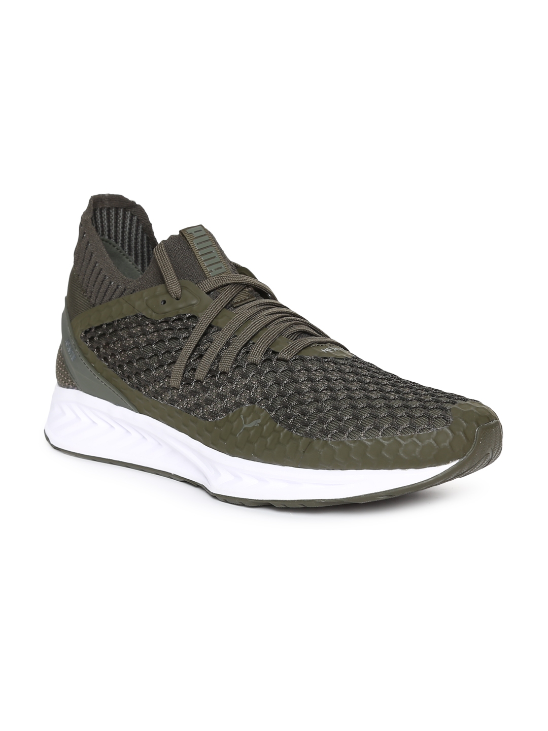 puma ignite limitless olive green