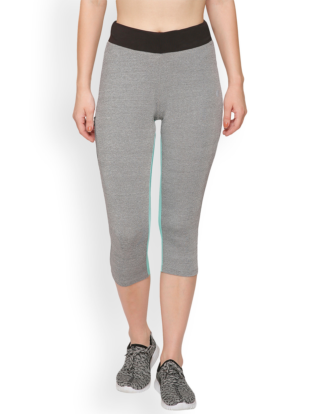 Buy BUKKUM Women Grey Solid Slim Fit Capris Capris for Women 6706871