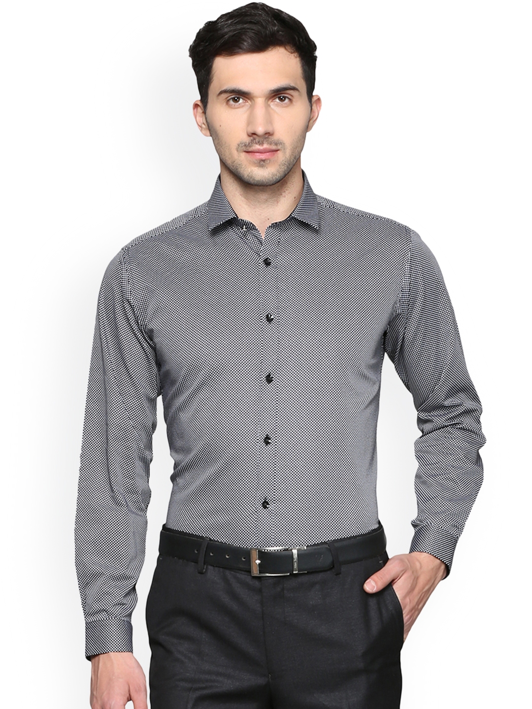 grey formal shirt for men