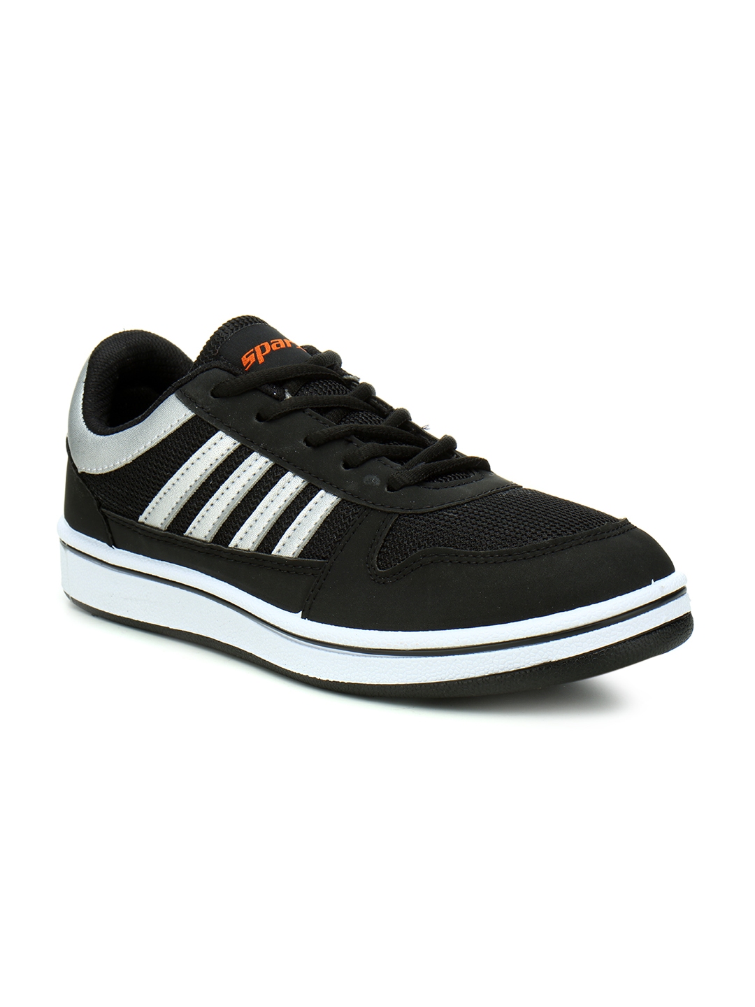 sparx men's black & white sneakers sm 323